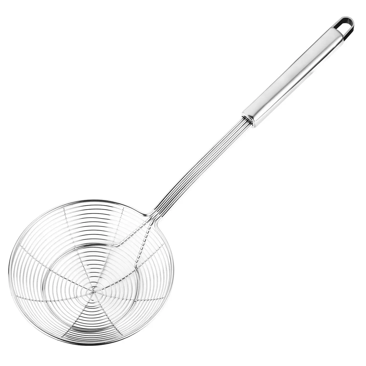 Stainless Steel Spider Strainer, 1 Count Spider Strainer Skimmer Ladle for Cooking and Frying, Kitchen Utensils, Wire Strainer, Pasta Strainer Spoon