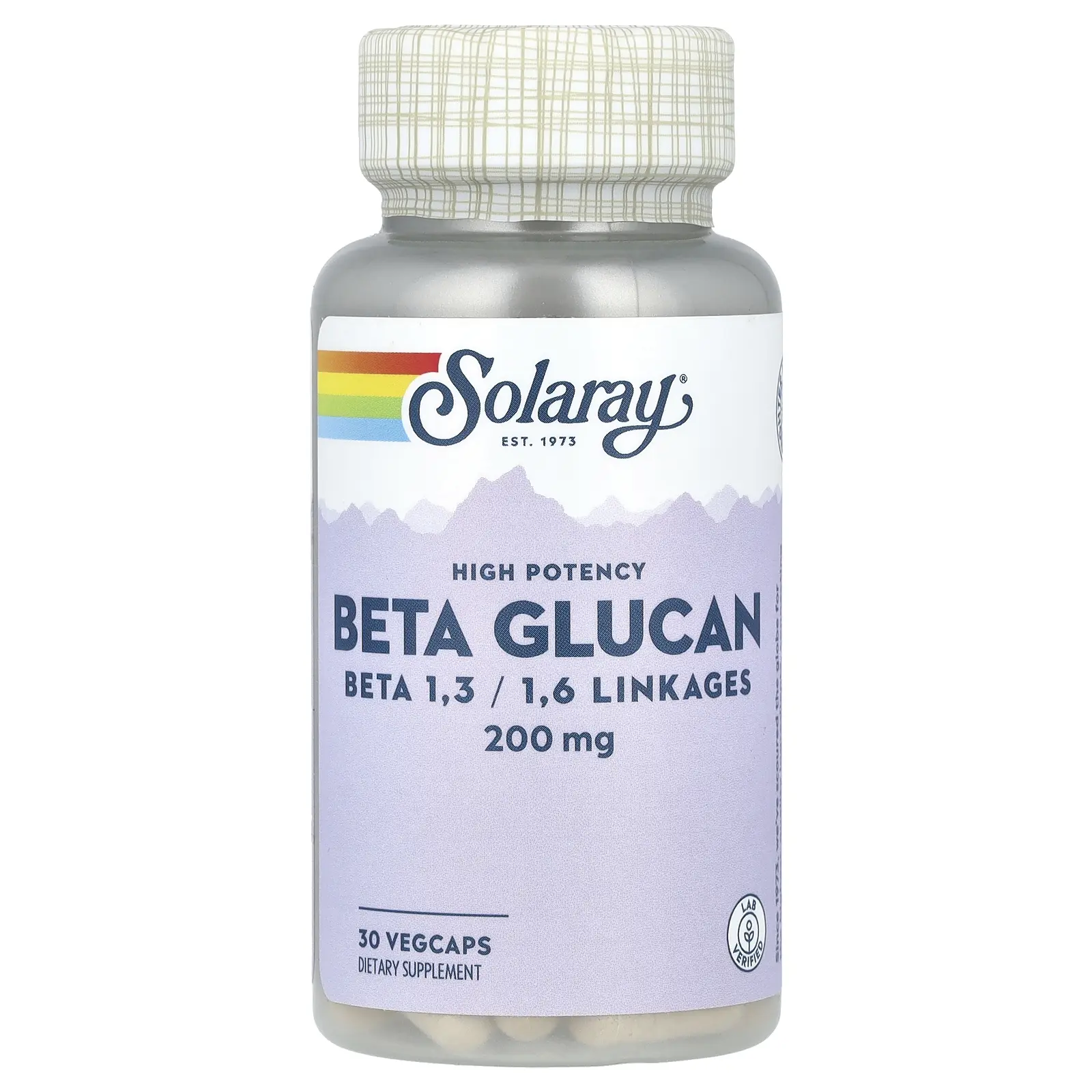 Solaray High Potency Beta Glucan, 200 mg, 30 VegCaps