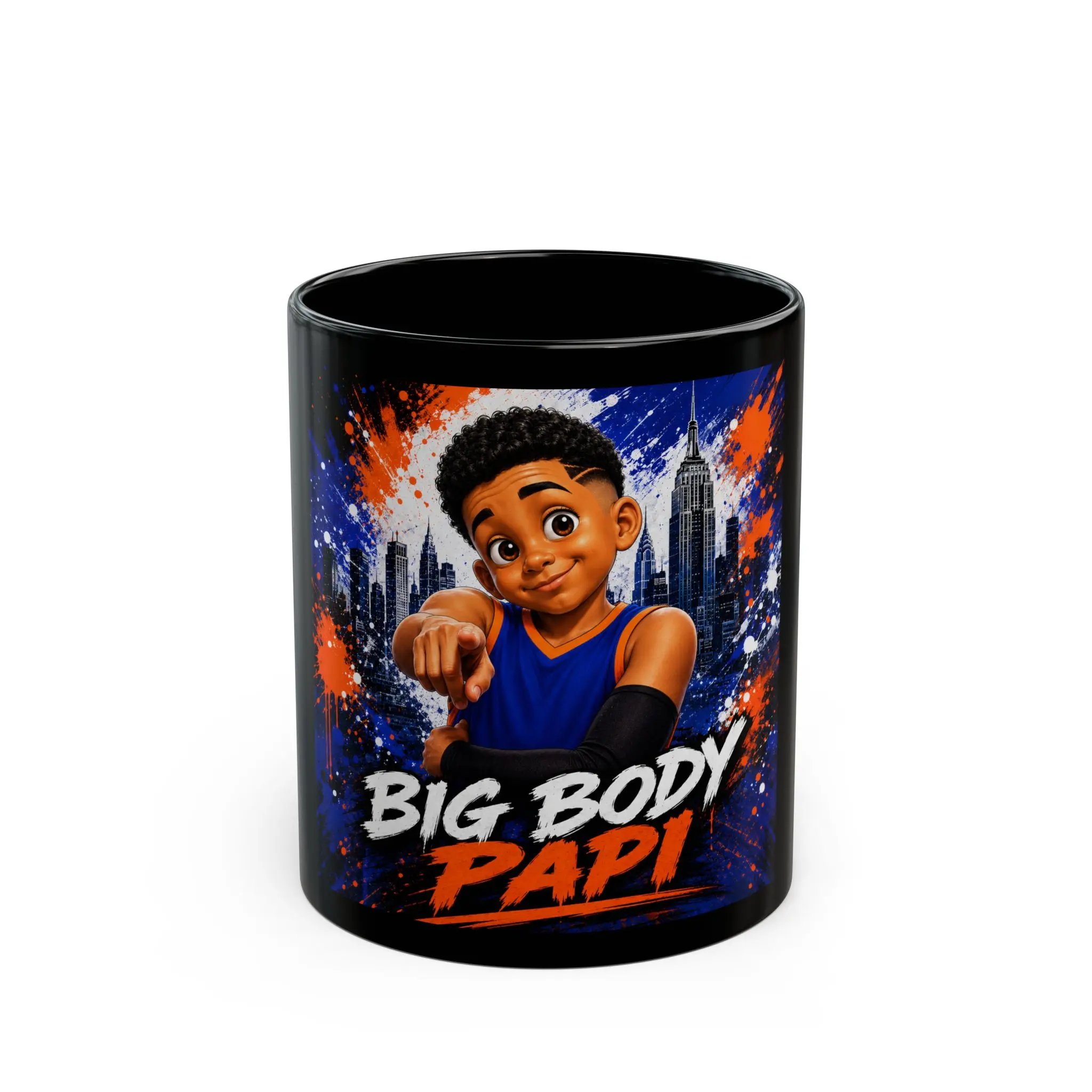 Big Body Papi Basketball Boy Mug | Black Ceramic Coffee Cup