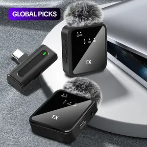 Wireless Lavalier Microphone for Phones & iPad, Compact Type-C Lapel Mic, 2.4G Plug-and-Play USB Streaming Mic with Low Latency & Noise Reduction, Ideal for Interviews & Videos