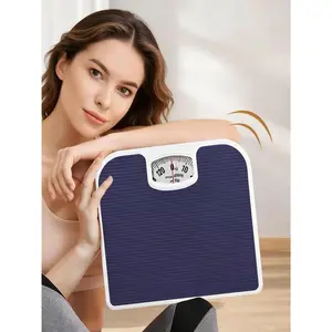 Analog Scales for Body Weight - Up to 300 LB - New - Anti-Skid Rubber Surface + Large Numbers - Analog Bathroom Scale - Affordable - Durable with 20-Year Assurance - Blue