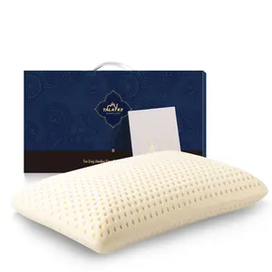 Talatex Talalay 100% Natural Premium Latex Pillow, Helps Relieve Pressure, No Memory Foam Chemicals, Perfect Package Best Gift with Removable Tencel Cover