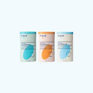 Sensitive Skin Deodorant, Aluminum-Free, 24Hr Protection, No White Marks, Baking Soda Free, Plastic-Free Paper Tube, HiBAR, 2.25oz