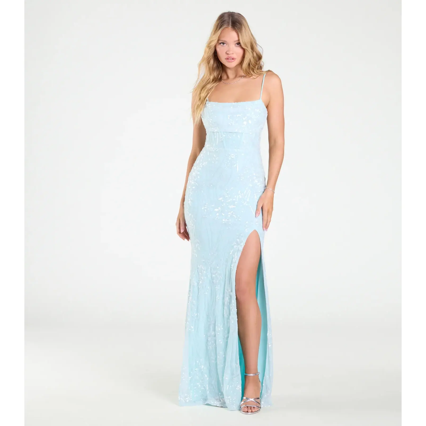 princess polly baby blue dress Black Sexy Mermaid Prom Dress with V-Neck, Lace-Up Backless, Sequins,  Beads, Long Sleeves, Floor Length, High Waist, Side Split from Dhgate Prom  Dresses