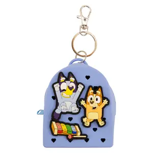 Fast Forward Stitch, Hello Kitty or Bluey Keychain for Kids | Silicone Mini Backpack Zipper Pull Key Ring, Bag Charm
