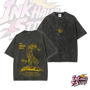 SBR JJBA Manga Chapter 64 “Chocolate Disco” Diego Brando Vintage Washed T-Shirt – Steel Ball Run Anime Graphic Tee, Unisex Retro Washed Cotton Shirt, JoJo Manga Streetwear Tee for JJBA Fans