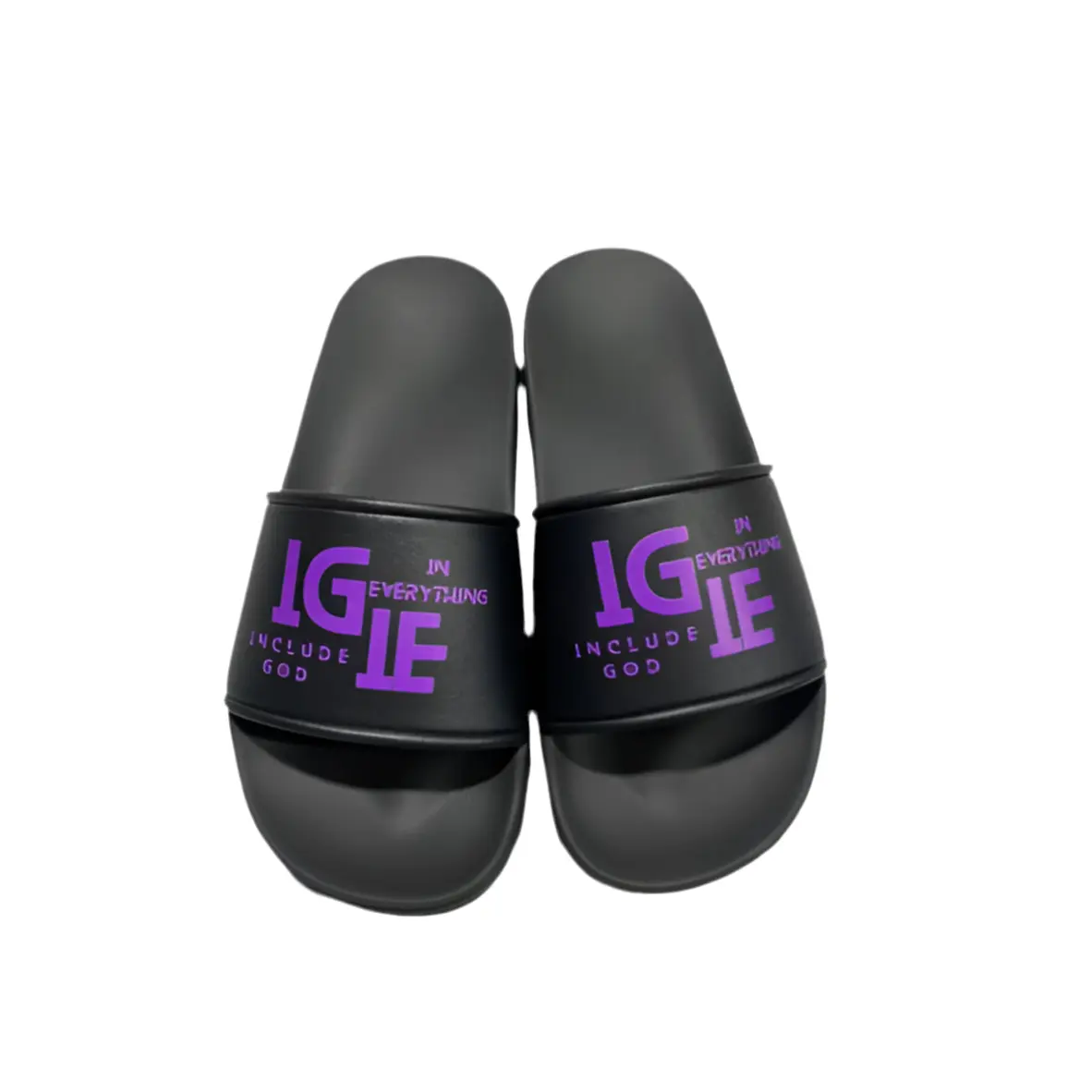 Include God In Everything Black and Purple Slides