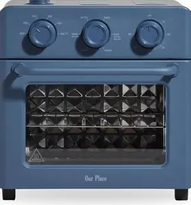 Our Place Wonder Oven | 6-in-1 Stainless Steel Air Fryer Toaster Oven Combo with Basket, Rack, Pan & Tray | Compact 13 QT Countertop Capacity - Toast, Roast, Bake, Reheat, Broil & Steam