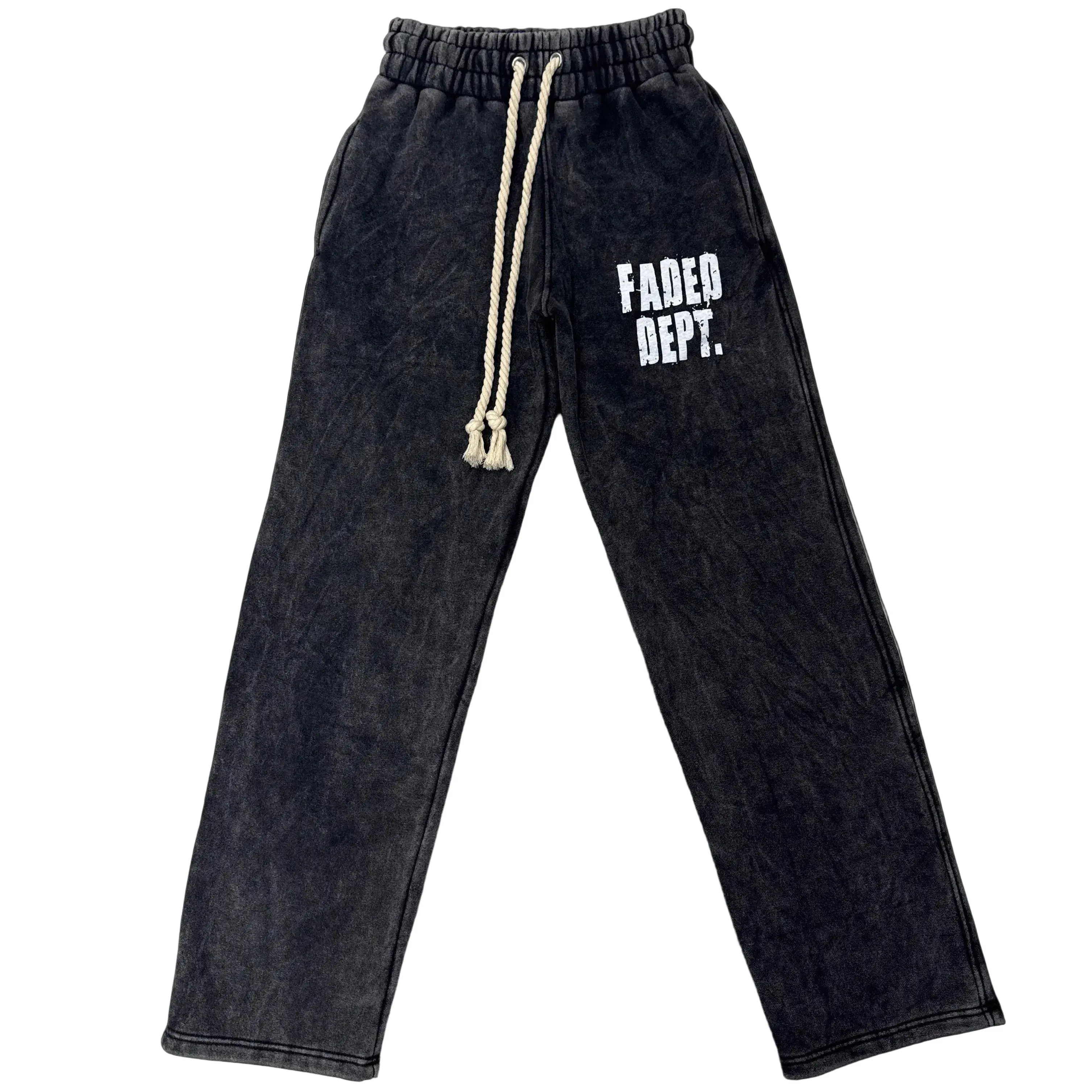 FADED DEPT. ORIGINAL BLACK BAGGY SWEATPANTS
