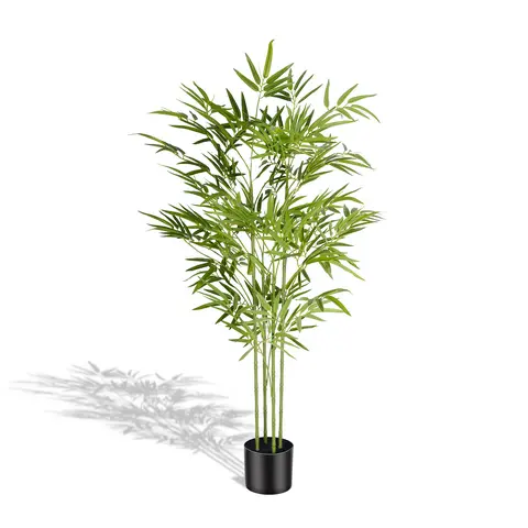 4/5/6Ft Artificial Fake Plant Bamboo Indoor Office Bedroom Living Room Elegant Decoration Without Maintenance Green Decoration