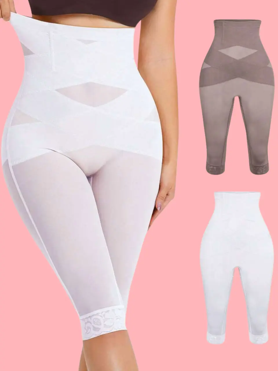2-Pack High Waist Tummy Control Shapewear Leggings – Seamless Thigh Slimmer & Butt Lifter Panties For Women Breathable Compression