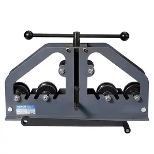 VEVOR Tube Roller Bender, Max 1-1/2 Manual Tube Pipe Roller Bender with 6 Dies, 360 Copper Aluminum Pipe Bending Tool for Square, Round Tube Flat Bar, Ideal for HVAC Air Conditioning Auto Repair