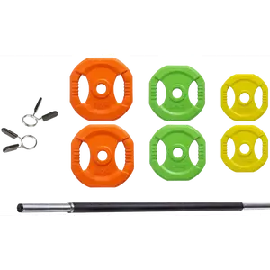 French Fitness Aerobic Barbell & Weight Plate Set of 1 (New)