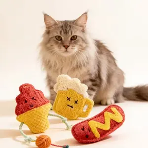 Natural Loofah Cat Toy for Boredom Relief and Teeth Cleaning for Cats and Kittens