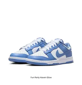 Retro Low Top Trainers  Blue and White Colorway  Skate & Casual Shoe
