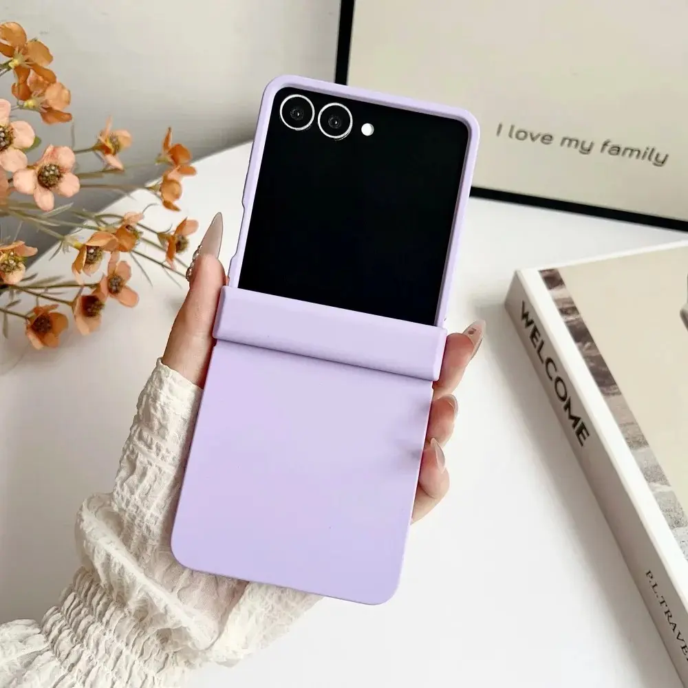 For Galaxy Z Flip8 Candy Color Matte Phone Case for Samsung Galaxy Z Flip 8 7 6 5 4 3 Flip7 FE Hinge Protective Hard Back Cover