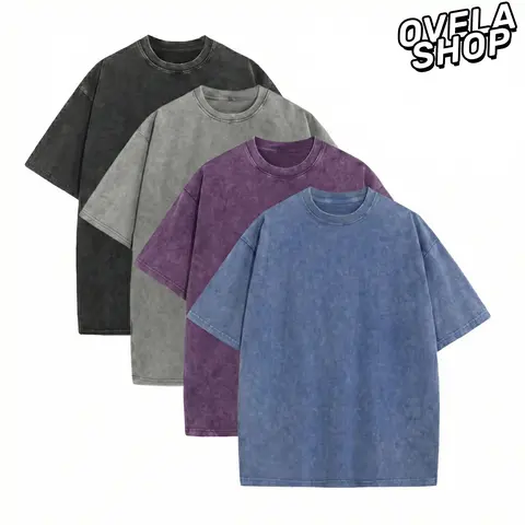 MUSDRE 8-Pack Women's T-Shirts, Oversized Vintage Acid-Wash Heavyweight Cotton Tops, Casual Loose Fit Elevated Basics for Streetwear, Shortsleeve, Baggy, Easter