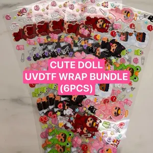 Cute Doll UVDTF Wrap Bundle (6PCS) - 16oz Cup Wraps
