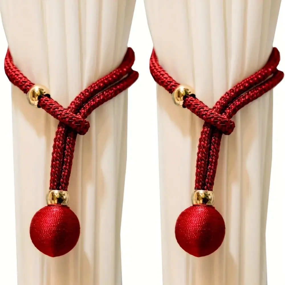 4pcs Curtain Tiebacks with Adjusters, Wall Curtain Holdbacks, Curtain Pull Backs, Curtain Tie Hooks, Curtain Ties, Multi-Color Curtains, Interior Decoration Accessories, Adjustable Curtain Hooks, Curtain Holder