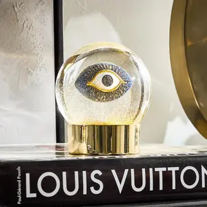 Z Gallerie Shopping Snow Globe/Cheetah Glitter Globe/Golden Legs Globe/Evil Eye Globe Dome Set Glass Decorative Glossy Led Ball Lights Led Mood Light