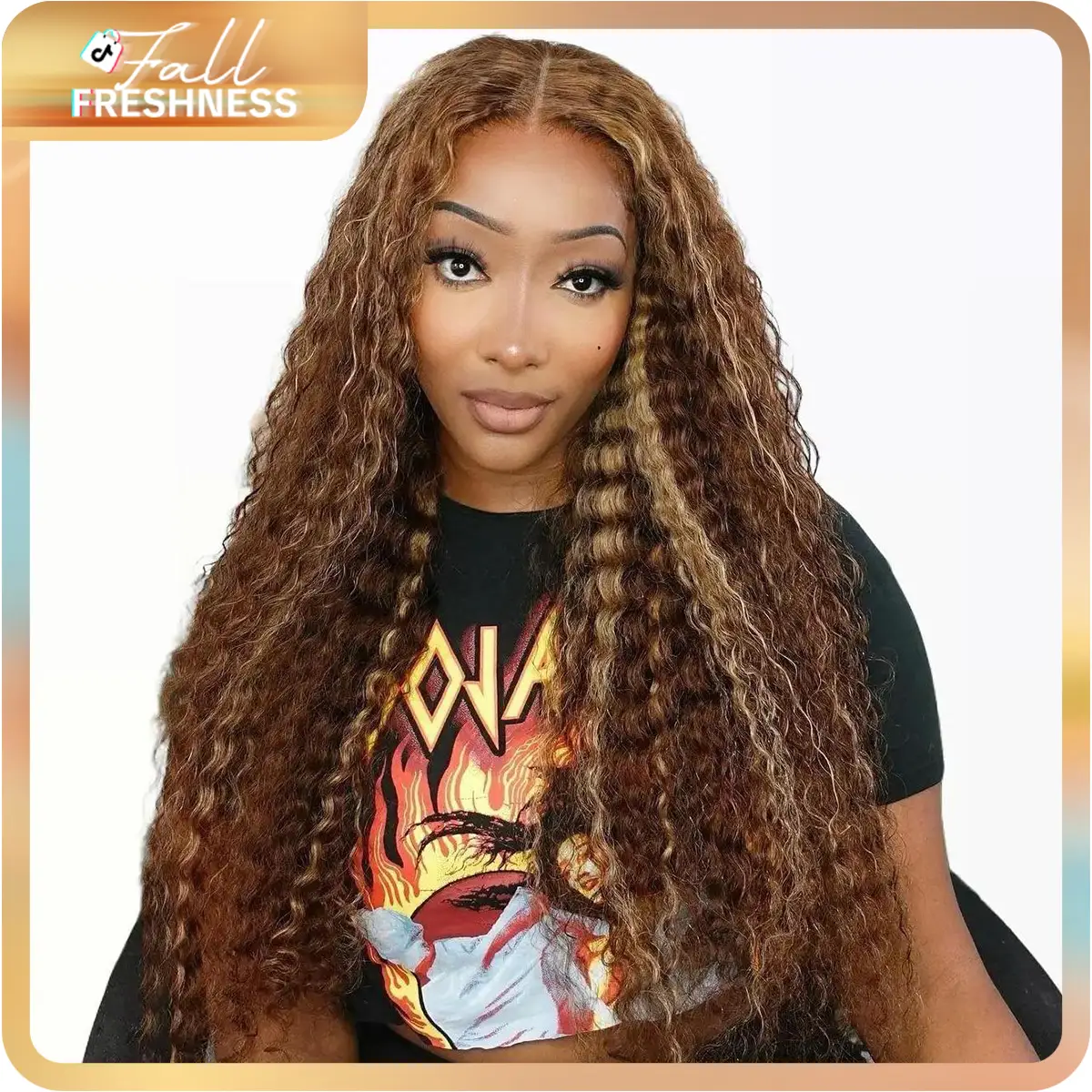 BGMgirl Brown Highlight Deep Wave 6*4 Wear Go 180% Density Glueless Pre Plucked Pre Cut Lace Closure Human Hair Wig TikTokShopfalldealsforyou Fallfres