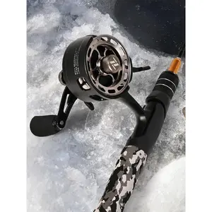 Ice Fishing Reel Metal Spool Fishing Wheel 3.2/1 High Speed Ratio Quick Release Reel Inline Freespool Reel for Ice Fishing Tools
