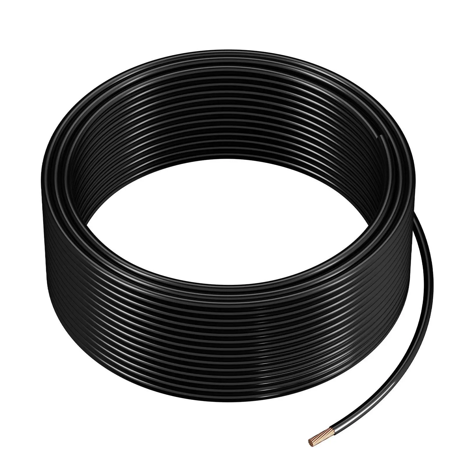 VEVOR 12 AWG THHN Black Copper Building Wire, 19-Stranded Nylon Jacket, 100 ft, 600V Rating, 230V-460V, -13°F to 194°F, Easy to Cut, Color-Coded Options, for Cold Storage Lighting, Commercial Builds, Outdoor Gear & Home Renovations