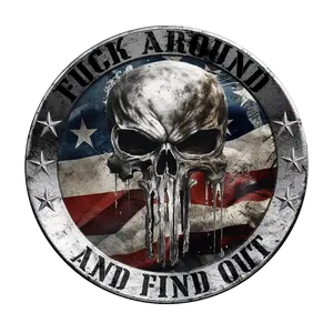 FAFO Skull Holographic Decal - FAFO Decal Sticker for Your Car or Truck, Laptop 5 INCH 2 PACK