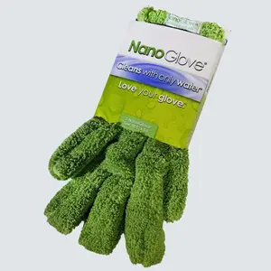Nano Glove Green Household Kitchen Cleaning Hand Glove | Replaces Paper Towels Microfiber Wipe Cloths & Feather Dusters | All Purpose Surface Cleaner