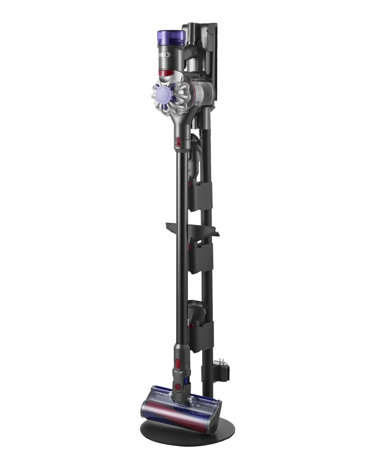 Vacuum Stand For Dyson Multi-Models: Stable Storage Bracket Holder With Four Non-Slip Pads, Wall Mount Or Freestanding Organizer, Easy Assembly, Space-Saving Dock For Upright, Canister, And Handheld Vacuum Cleaners
