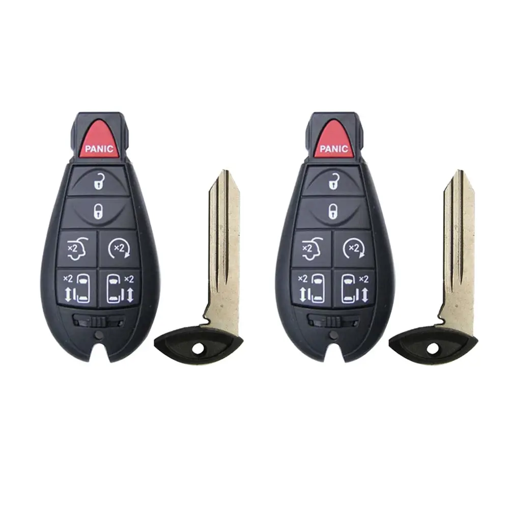 Key Fob Replacement for 2008-2020 Dodge Grand Caravan - 434MHz Remote Start System, Sliding Door Control Device with FCC# IYZ-C01C (2 Pack)