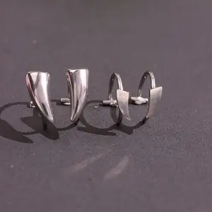 2pcs Y2K Gothic Silvery Fangs Lip Rings - Bold And Sexy Everyday And Party Body Accessories