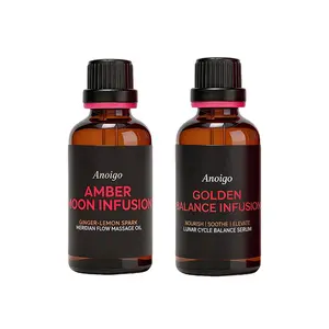 Anoigo Period Cramp & Bloating Relief Essential Oil Set – Cinnamon + Ginger Oils for Cycle Support & Comfort, 2x50ml