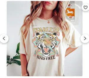 Fearless and Free Shirt | Trendy Graphic Tees for Women | Inspirational Lightning Bolt Shirt | Empowering Gifts