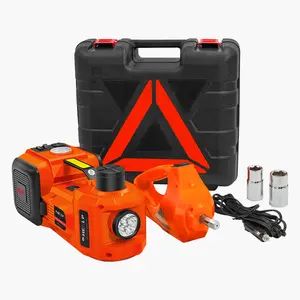 E-HEELP Electric Car Jack Kit 5Ton 12V Hydraulic Car Jack Lift (Lifting Range: 6.1~17.7 inch) with Electric Impact Wrench for SUV MPV Sedan Truck Change Tires Garage Repair air pumps