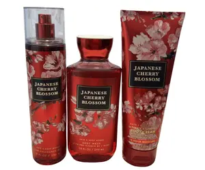 Japanese Cherry Blossom, Body Wash 10 Fl oz, Fine Fragrance Mist 8 Fl oz, Body Cream 8 Fl Oz - Scented Aroma for Comfort and Cosmetic Use