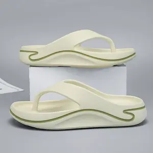 Premium Men’s EVA Platform Flip Flops – Lightweight Non-Slip Outdoor Slides NONE
