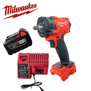 Milwaukee M18 Cordless Brushless 3/8-Inch Dual-Purpose Impact Drill & Wrench Kit, Heavy-Duty Power Tool with Fast Bolt Loosening, Repair Tool for Garage & Workshop Use (Family Car, Truck Lug Nuts) half