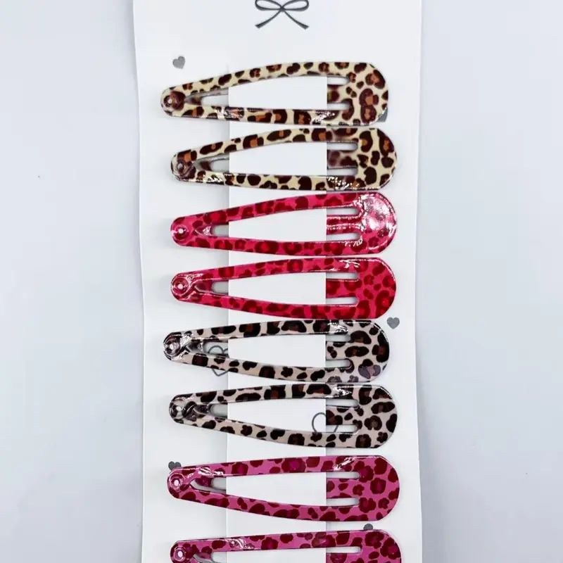 Leopard Pattern Hair Clips, Flat Hair Clips, Alligator Hair Clips, Hair Clip Set, Fashionable Hair Accessories for Women & Girls, Casual Versatile Hair Accessories for Daily Wear, Hair Decor, Hairclips