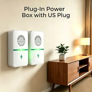 2Pcs 90V-250V US Plug Electricity Saving Box, Energy Power Savings Device to Reduce Electric Bill -  Power Energy Electricity Factor Saver Smart Intelligent Plug in Home Office Voltage Outlet