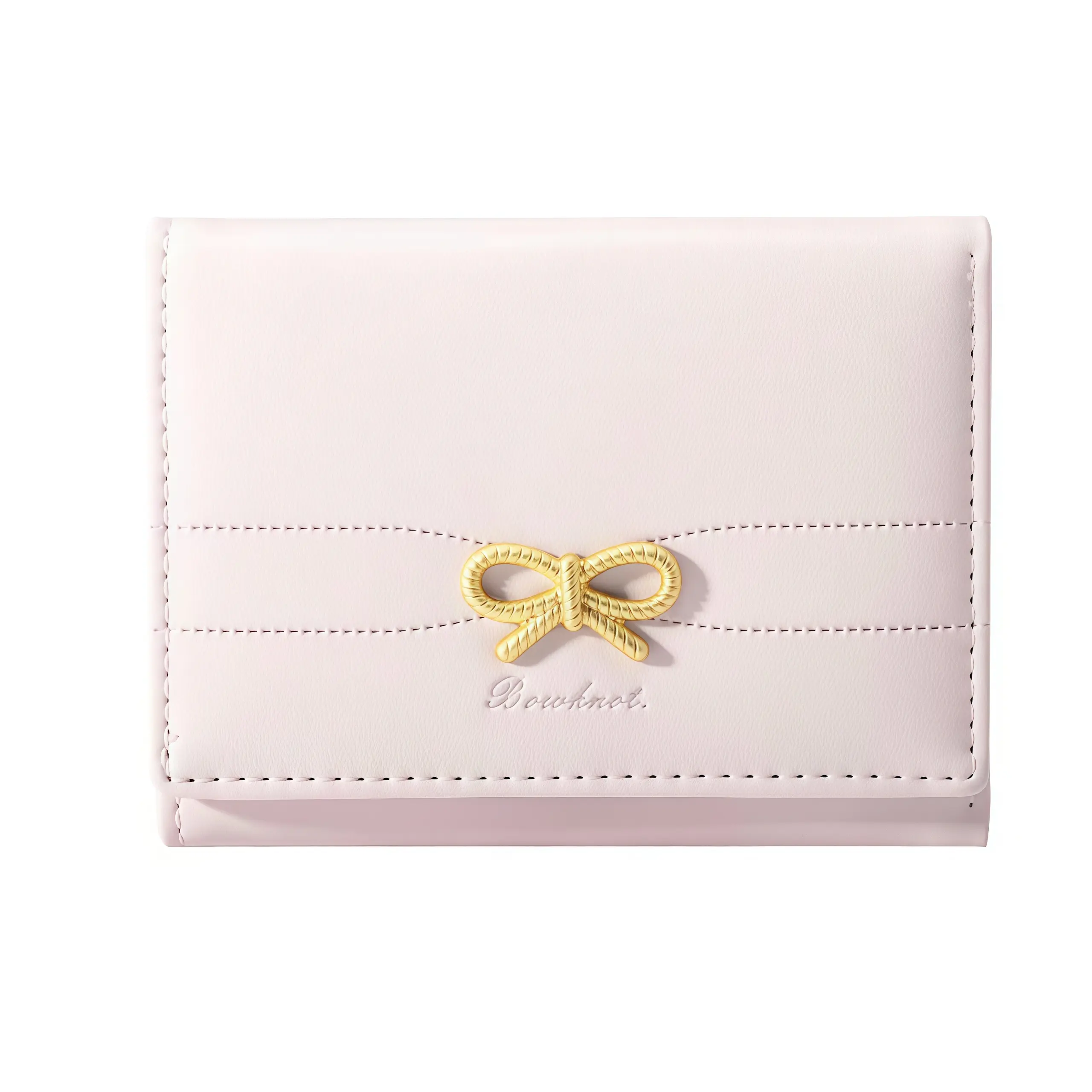 EunoiaLens Women's Fashion Cute Wallet - Plain Bow Accent Cardholder, Lightweight Small Compact, ID Window, Practical Luggage & Bags Accessory, Christmas Gift for Women, Wallets For Women