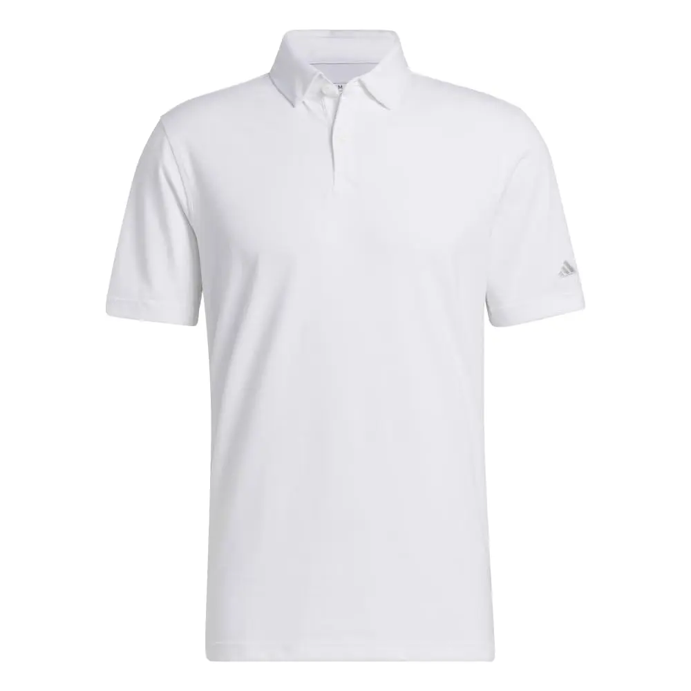 Adidas Men's Go-to Golf Polo Shirt, White Melange, X-Large