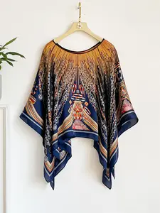 French Luxury Chain Print Silk Feel Shawl, Windproof Sandproof Soft Scarf Wrap, Fashionable Versatile Accessory for Stylish