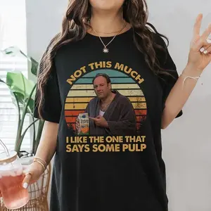 Tony Soprano Retro Graphic Shirt Vintage Style Tee With 'Some Pulp' Print