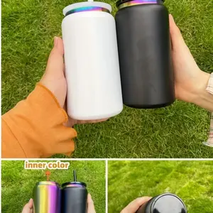 4 pack  bundles-white or black colors 16 oz stainless cans. Choose your favorite color bundle
