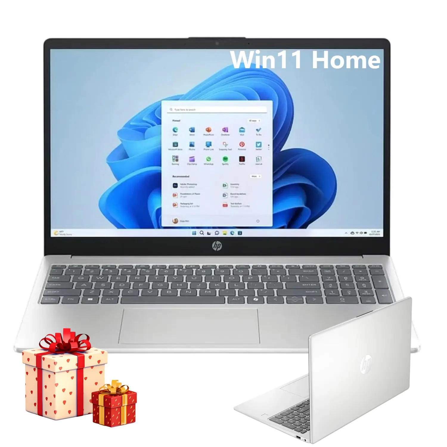 HP 2026 15.6'' Inch Laptop for Student&Business, i3-N305  Intel UHD Graphics, up to 32GB RAM, 512GB Storage, Windows 11 Home,Silver