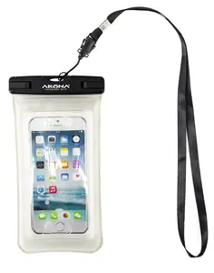 Akona Gobi Dry Phone Case Classic 8x4 Waterproof Floating Bag with Thumbprint Recognition & Wrist Lanyard for Beach Boat or Rainy Conditions