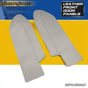 Fit For Honda CR-V CRV 2007-2012 Gray Leather Front Door Panels Armrest Cover
