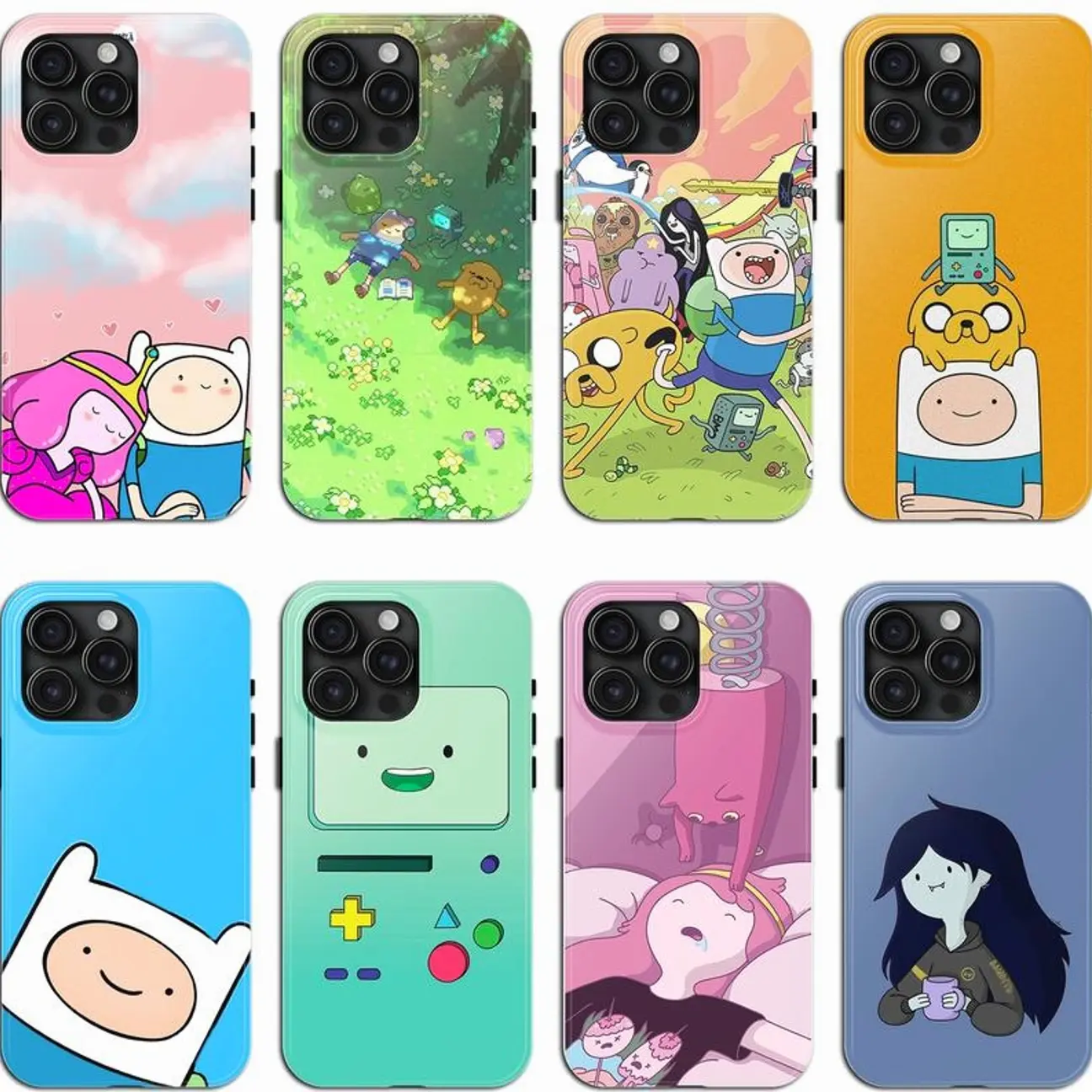 8 Stytles Cute Adventure Time Character Phone Case, for iPhone 17 Pro Max  16 15 14 13 12 11 for Samsung S21 S22 S23 S24 S25 Phone Case, Tough phone  case, Gift for fans, Trending 25 Z - TikTok Shop