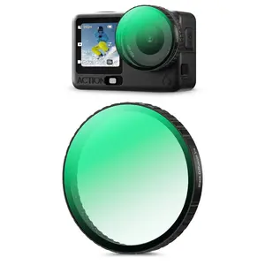 K&F CONCEPT Black Mist 1/4 Action Camera Filter, HD Lens, Double Coated Anti-Glare Waterproof and Anti-Scratch Filter with Cleaning Cloth, Compatible with DJI Action 6